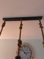 Industri
ële Hanglamp met Touw, Huis en Inrichting, Lampen | Hanglampen, Verzenden, Zo goed als nieuw, Metaal, 50 tot 75 cm