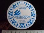 sticker observator charts & marine supplies rotterdam, Ophalen of Verzenden, Zo goed als nieuw, Bedrijf of Vereniging