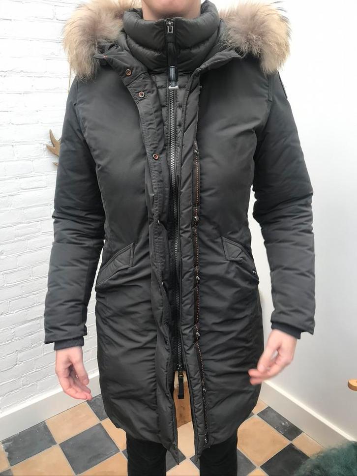 Parajumpers winterjas maat S, Kleding | Dames, Jassen | Winter, Gedragen, Maat 36 (S), Grijs, Ophalen of Verzenden
