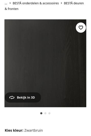 3x Ikea besta deur LAPPVIKEN zwartbruin houtlook beschikbaar voor biedingen