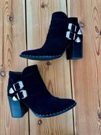 Laarzen / Boots Josh V - Zwart Leer / Suede - Maat 38, Kleding | Dames, Hoge laarzen, Zwart, Ophalen of Verzenden, Zo goed als nieuw
