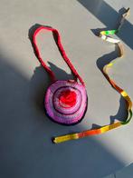 Nieuw klein rond roze/rood gehaakt tasje, Sieraden, Tassen en Uiterlijk, Tassen | Schoudertassen, Verzenden, Nieuw, Rood