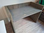 Steigerhouten Bureau met Opstaande Rand, Huis en Inrichting, Ophalen, Gebruikt, Bureau