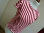 Rood wit gestreept shirt top H&M, maat S 36, H&M, Ophalen of Verzenden, Zo goed als nieuw, Korte mouw