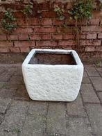 Plantenbak bloembak mintgroen vierkant fibre clay, Tuin en Terras, Ophalen, Gebruikt, Minder dan 30 cm, Minder dan 60 cm