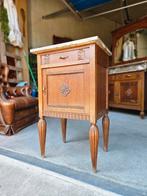 Antieke brocante Art Deco nachtkastje vintage bijzet kastje, Ophalen of Verzenden