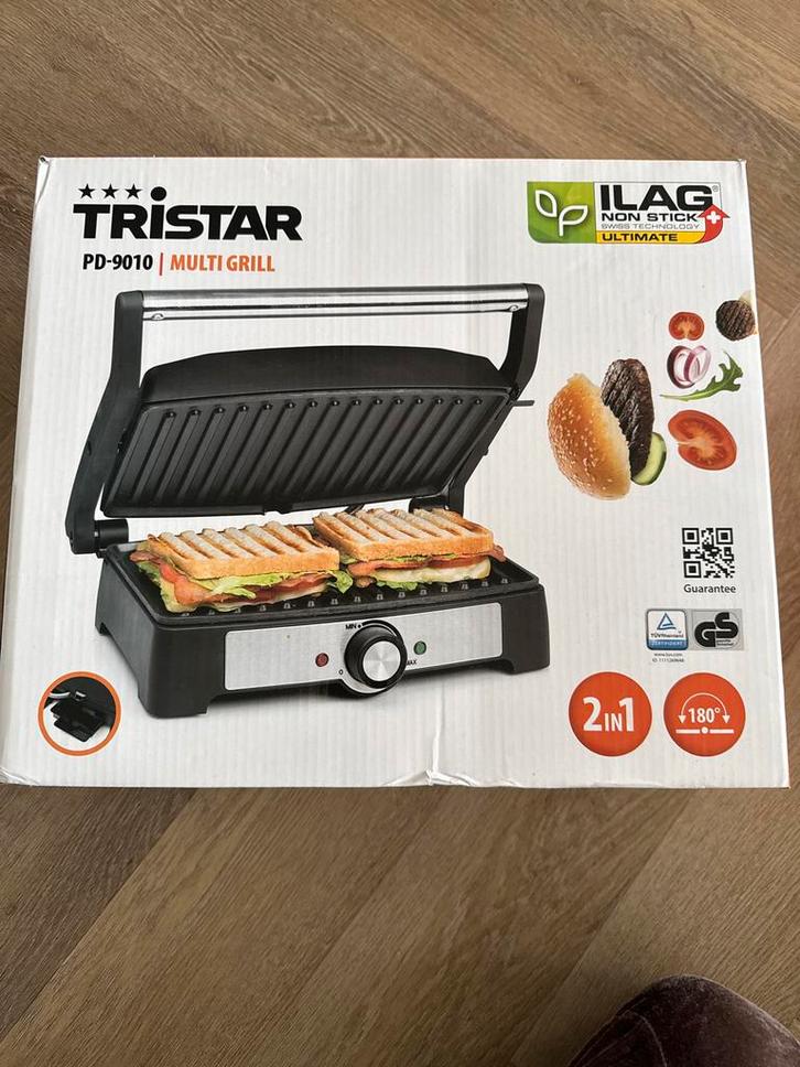 Tristar PD-9010 Multi Grill -  nieuw, Witgoed en Apparatuur, Grillplaten, Nieuw, Tafelgrill, Vaatwasmachinebestendig, Ophalen of Verzenden