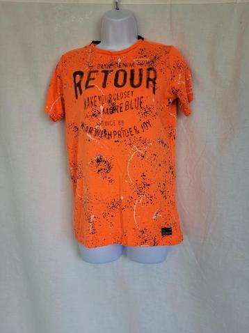 Stoer oranje-zwart jongensshirt mt 164/170 merk Retour beschikbaar voor biedingen