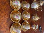 9 delig porseleinen 24k thee/koffie servies, Antiek en Kunst, Ophalen
