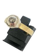 Nieuwe gouden ring met antieke roosdiamant. Maat 18,5, 18 tot 19, Verzenden, Zo goed als nieuw, Met edelsteen