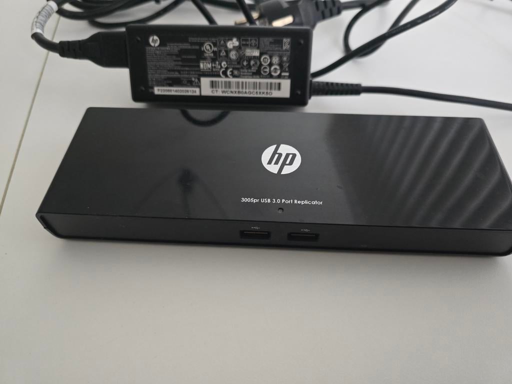 HP 3005pr USB 3.0 Port Replicator dock dockingstation HDMi, Computers en Software, Dockingstations, Ophalen of Verzenden, Gebruikt