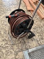 Gardena FLEX Tuinslang 50m + Haspel – Inclusief sproeikop, Tuin en Terras, Ophalen of Verzenden, Gebruikt, Tuinslang