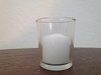 50 Glass Tealight Holders with White Candles, Huis en Inrichting, Woonaccessoires | Kandelaars en Kaarsen, Overige materialen