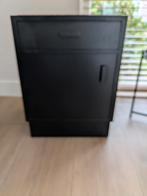 Houten nachtkastje zwart, Huis en Inrichting, Ophalen, Gebruikt