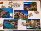 Puzzel Italy Collection 5x 1000 puzzels in nieuw staat, Ophalen of Verzenden, 500 t/m 1500 stukjes, Zo goed als nieuw, Legpuzzel