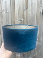 2 Blauwe Velvet Lampenkappen 30x20cm, Blauw, Rond, Nieuw, Ophalen of Verzenden