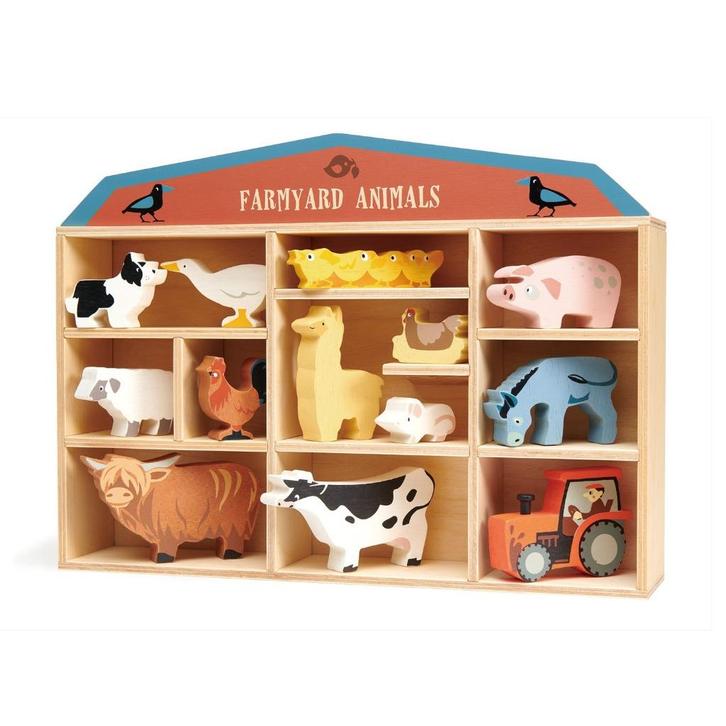 Houten Dierenset Boerderijdieren Tender Leaf Toys, Kinderen en Baby's, Speelgoed | Houten speelgoed, Nieuw, Overige typen, Ophalen of Verzenden