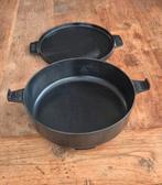Gietijzeren Dutch oven Duo met Deksel, Ophalen of Verzenden, Zo goed als nieuw, Gietijzer, Koekenpan of Braadpan