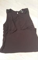 Zwarte top mt m met een knoopsluiting achter van h&m 1 x ged, Maat 38/40 (M), H&M, Zonder mouw, Ophalen of Verzenden