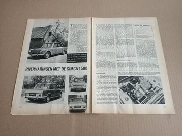 Test (uit oud tijdschrift) Simca 1500 (1965)   