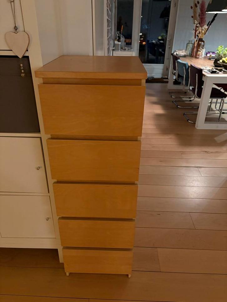 Ikea Malm Ladekast - 5 Lades, Huis en Inrichting, Kasten | Ladekasten, Gebruikt, 100 tot 150 cm, 50 tot 100 cm, 25 tot 50 cm, Overige materialen