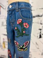 Gucci spijkerbroek met vlinders en bloemen maat 4 (540 euro), Broek, Meisje, Gucci EU, Zo goed als nieuw