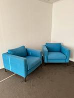 IKEA Karlstad fauteuils - metalen onderstel - blauw, 2 stuks, Huis en Inrichting, Fauteuils, 75 tot 100 cm, Gebruikt, Metaal, 75 tot 100 cm