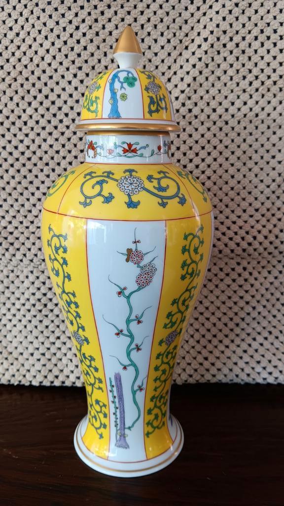 Herend Vaas Siang Jaune - 27 cm, Antiek en Kunst, Antiek | Vazen, Ophalen of Verzenden