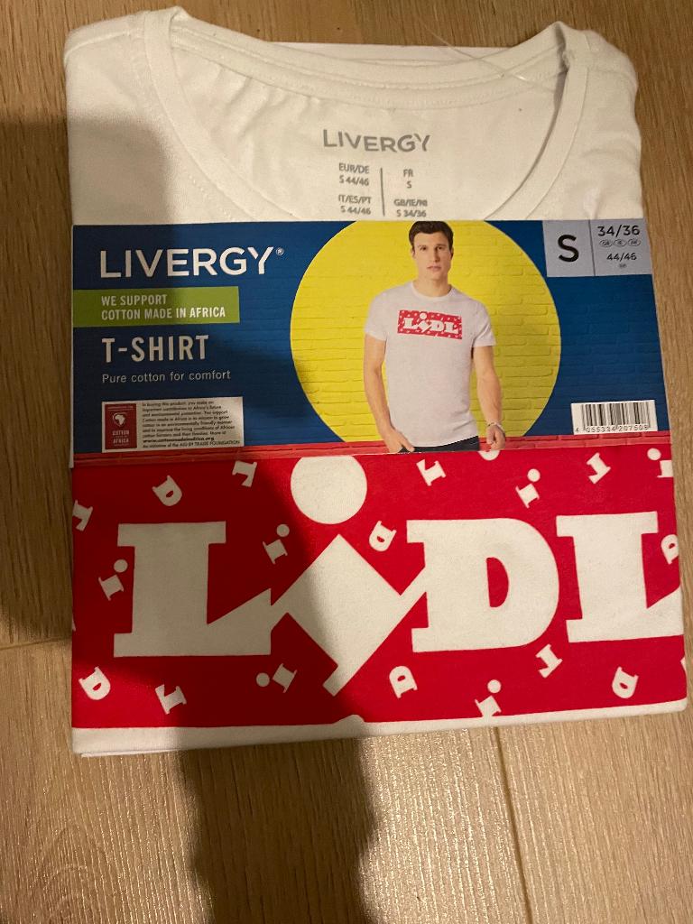T-shirt Lidl nieuw Maat S rood wit, Maat 48/50 (M), Nieuw, Ophalen of Verzenden, Livergy