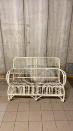 Bankje Belse rotan, vintage design!, Ophalen, Gebruikt, Rotan