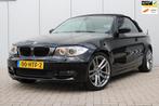 BMW 1-serie Cabrio 120i Cabrio I CLIMA I LEDER I AUTOMAAT I, Zwart, 4 cilinders, Cabriolet, Zwart