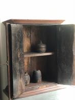Klein oud houten kastje India oosters sober sleets imperfect, Antiek en Kunst, Ophalen