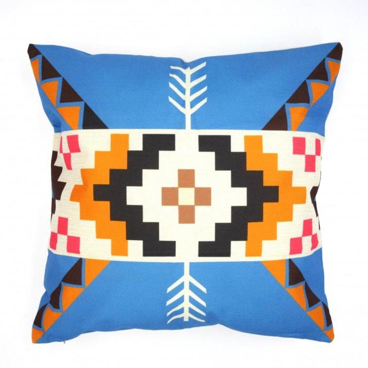 Kussenhoes Lima Arrow linnenlook 45 x 45 cm, Huis en Inrichting, Woonaccessoires | Kussens, Nieuw, Overige kleuren, Vierkant, Verzenden
