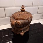 Bronskleurige Resinschaal met olifantenkopjes, Ophalen of Verzenden