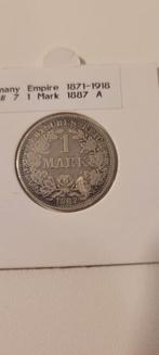 Duitse Mark 1887 A - Zilveren Munt, Ophalen of Verzenden, Duitsland, Losse munt, Zilver