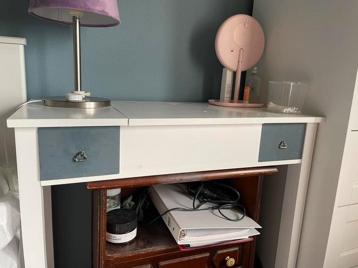 Kaptafel met stoel en spiegel, Huis en Inrichting, Tafels | Kaptafels, Zo goed als nieuw, Minder dan 100 cm, 50 tot 100 cm, Ophalen