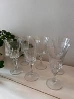 Set van 6 vintage kristallen glazen jaren 60, Ophalen of Verzenden