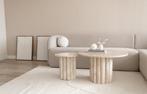 Tweedelige salontafel Duomo met gepolijste afwerking, Ophalen, 50 tot 100 cm, Rond, Nieuw