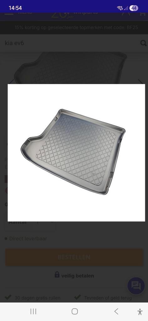 Kia EV6 Kofferbakmat - zgan, Auto diversen, Kofferbakmatten, Zo goed als nieuw, Ophalen
