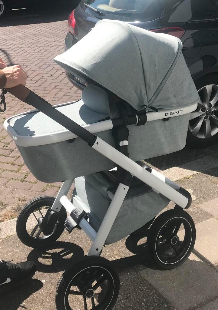 Dubatti 2 in 1 - lichtgroen, Kinderen en Baby's, Kinderwagens en Combinaties, Zo goed als nieuw, Overige merken, Luchtbanden, Ophalen of Verzenden