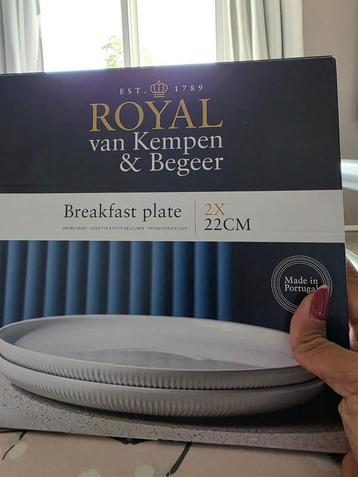 Royal Van Kempen & Begeer ontbijtborden Wit beschikbaar voor biedingen