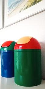 Italiaanse vintage plastic afvalbak/emmer (Memphis stijl70s), Kunststof, Ophalen of Verzenden, Zo goed als nieuw, Minder dan 10 liter