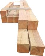 Douglas palen / balken fijnbezaagd 20.0x20.0 cm - nr: TB30