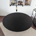 Eiken boomstamtafel rond eettafel zwart massief | elke kleur, 100 tot 150 cm, Rond, Nieuw, Ophalen of Verzenden