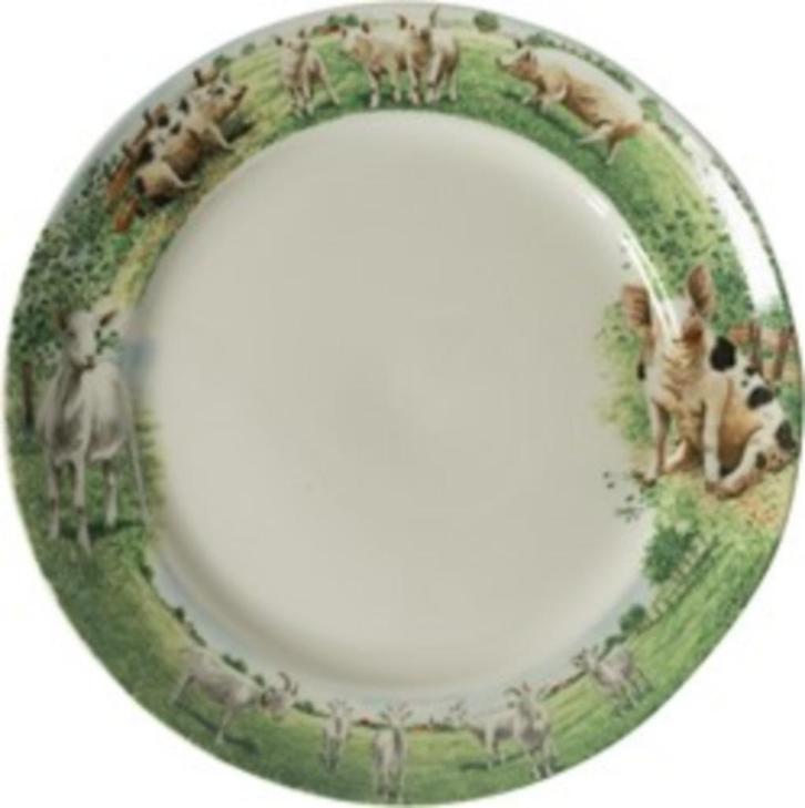 Dinerborden Geit - Varken Wiebe van der Zee servies, Huis en Inrichting, Keuken | Servies, Nieuw, Bord(en), Overige stijlen, Overige materialen
