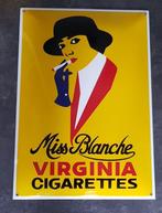 Miss blanche Virginia cigarettes emaillen reclame bord, Verzamelen, Reclamebord, Ophalen of Verzenden, Zo goed als nieuw, Info@americansaleshop.nl