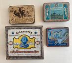 Leuke collectie sigaretten blikjesmet Egyptische motieven, Ophalen of Verzenden