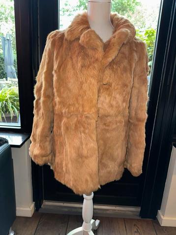 Camel Konijnenbontjas - Maat M beschikbaar voor biedingen