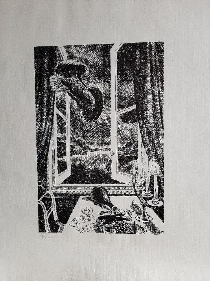 Vier litho's van Carel Willink, Antiek en Kunst, Kunst | Schilderijen | Klassiek, Ophalen