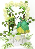 Prachtige taarttopper met Prinses Tiana en Naveen., Ophalen of Verzenden, Nieuw, Versiering, Geboorte of Huwelijk